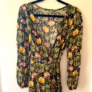 Floral wrap dress